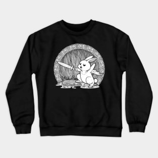 Cute Warrior Bunny Crewneck Sweatshirt
